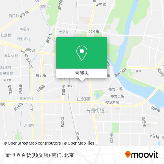 新世界百货(顺义店)-南门地图