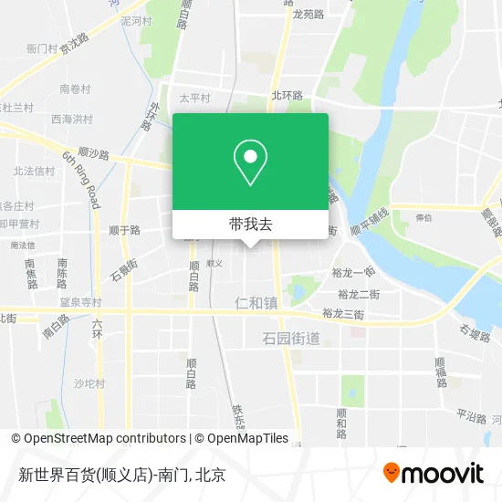 新世界百货(顺义店)-南门地图