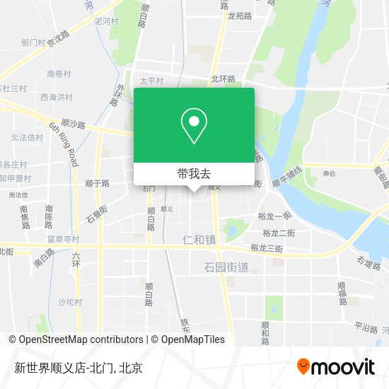 新世界顺义店-北门地图