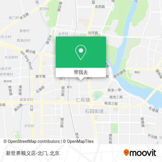 新世界顺义店-北门地图