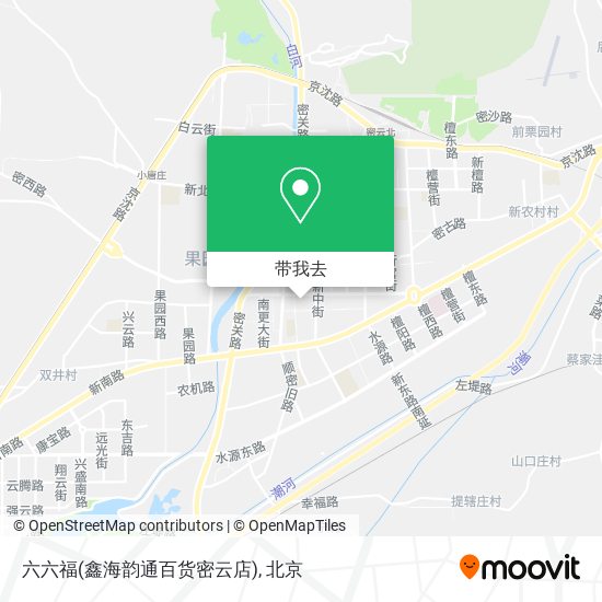 六六福(鑫海韵通百货密云店)地图