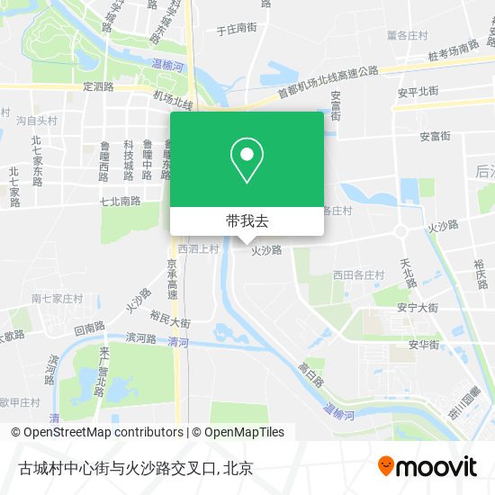 古城村中心街与火沙路交叉口地图