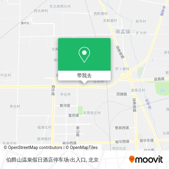 伯爵山温泉假日酒店停车场-出入口地图