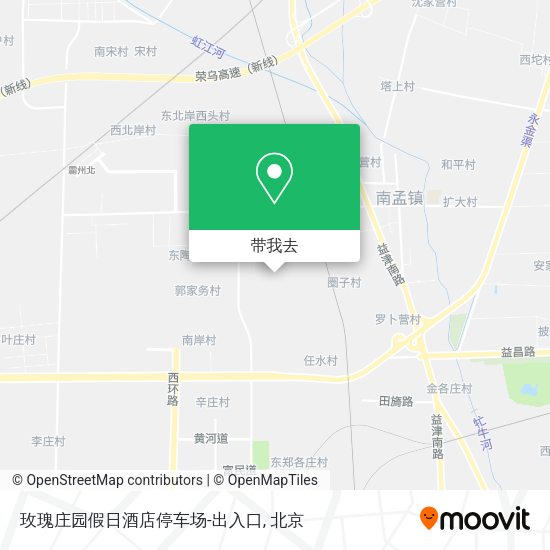 玫瑰庄园假日酒店停车场-出入口地图