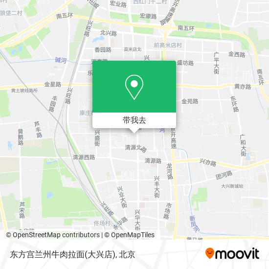 东方宫兰州牛肉拉面(大兴店)地图