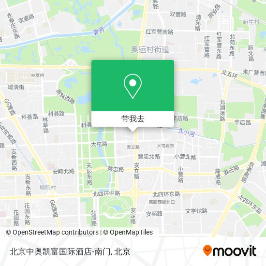 北京中奥凯富国际酒店-南门地图