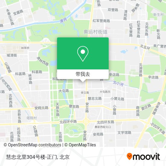 慧忠北里304号楼-正门地图