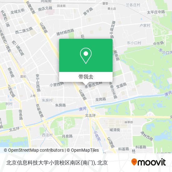 北京信息科技大学小营校区南区(南门)地图