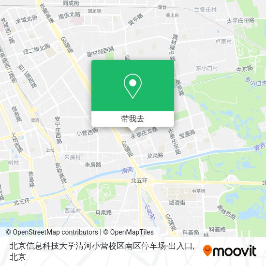 北京信息科技大学清河小营校区南区停车场-出入口地图