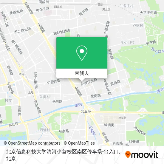 北京信息科技大学清河小营校区南区停车场-出入口地图