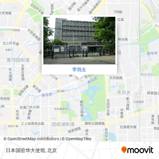 日本国驻华大使馆地图