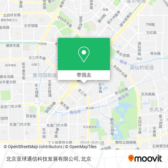 北京亚球通信科技发展有限公司地图