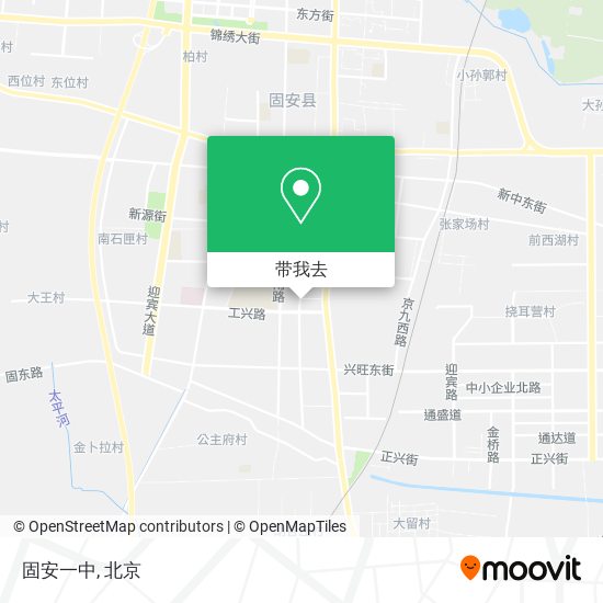 固安一中地图