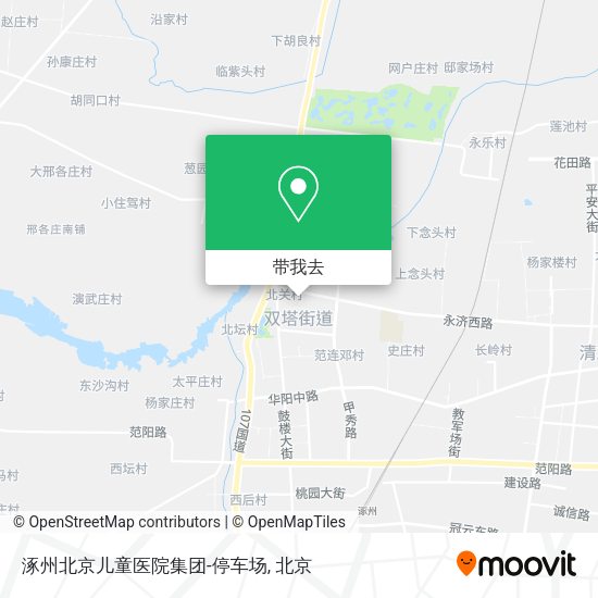 涿州北京儿童医院集团-停车场地图