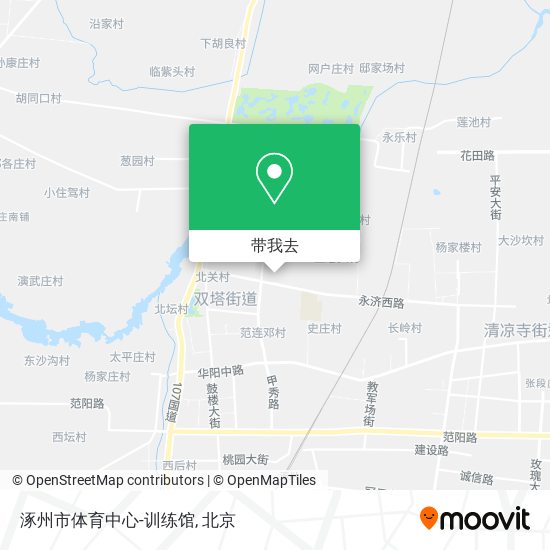 涿州市体育中心-训练馆地图