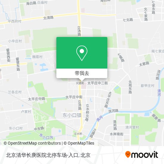 北京清华长庚医院北停车场-入口地图