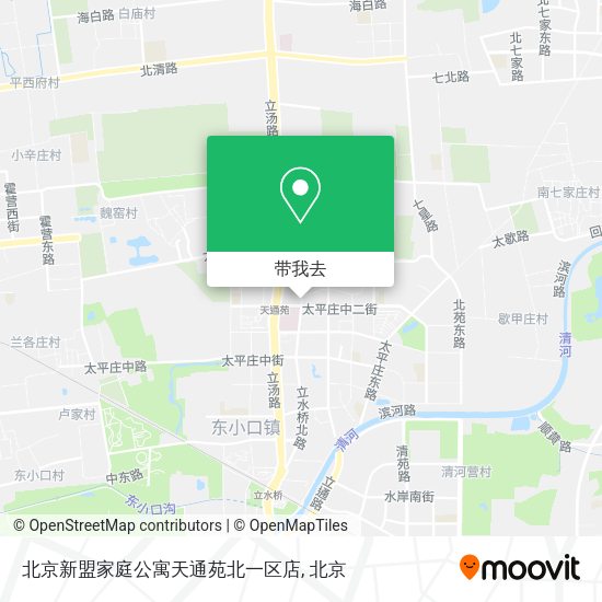 北京新盟家庭公寓天通苑北一区店地图