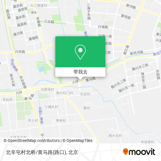北辛屯村北桥/黄马路(路口)地图