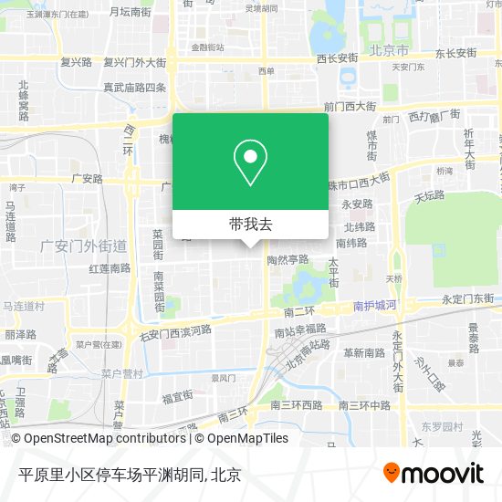 平原里小区停车场平渊胡同地图