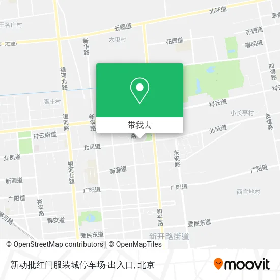 新动批红门服装城停车场-出入口地图