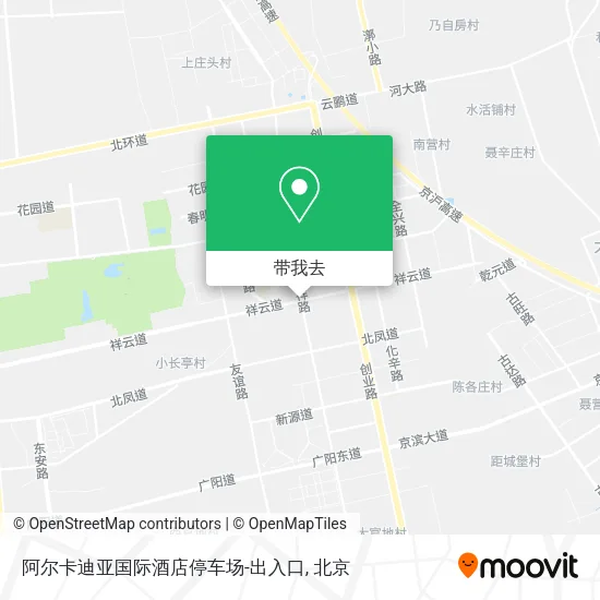 阿尔卡迪亚国际酒店停车场-出入口地图