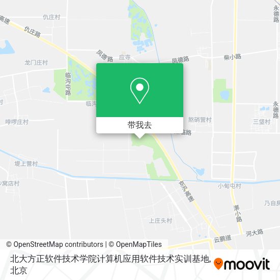 北大方正软件技术学院计算机应用软件技术实训基地地图