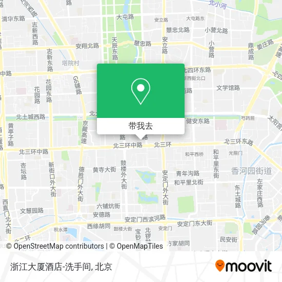 浙江大厦酒店-洗手间地图