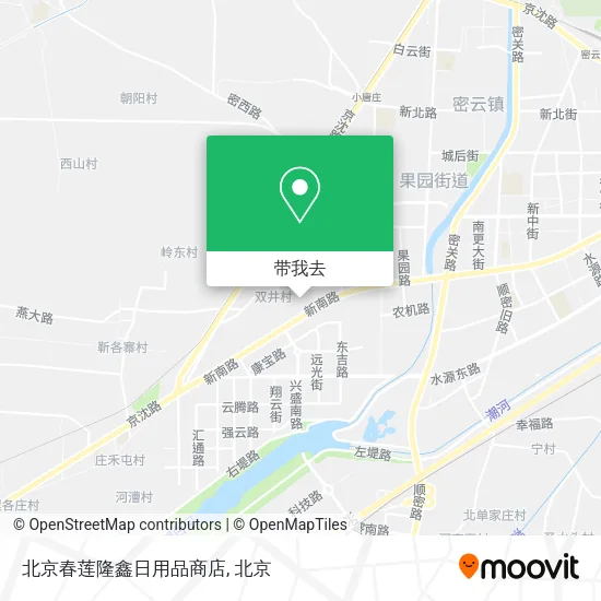 北京春莲隆鑫日用品商店地图