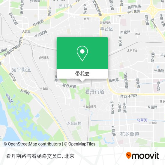 看丹南路与看杨路交叉口地图