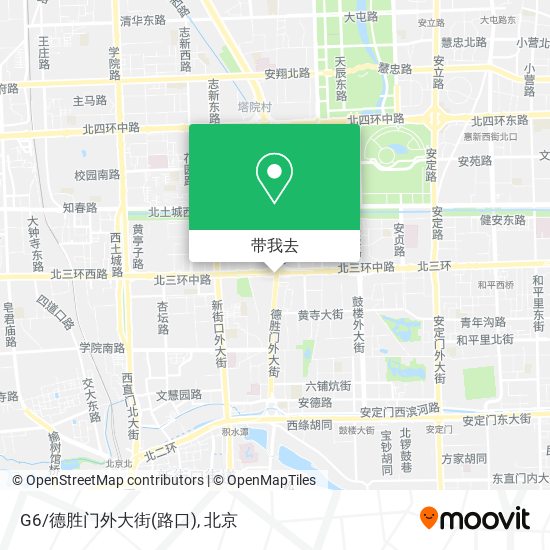 G6/德胜门外大街(路口)地图