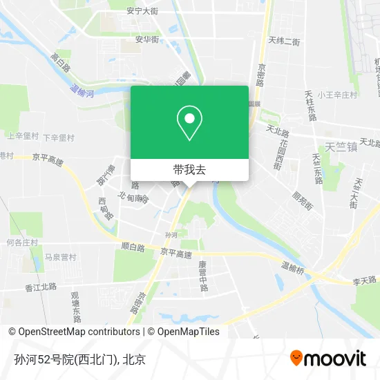 孙河52号院(西北门)地图