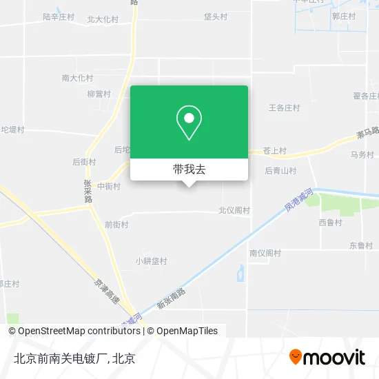 北京前南关电镀厂地图