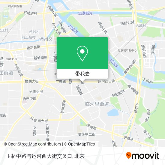 玉桥中路与运河西大街交叉口地图