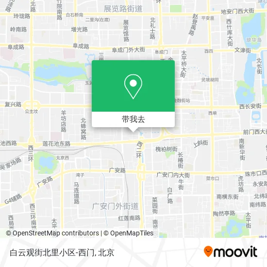 白云观街北里小区-西门地图