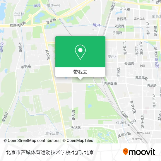 北京市芦城体育运动技术学校-北门地图