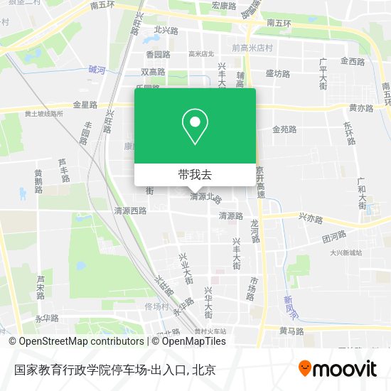 国家教育行政学院停车场-出入口地图