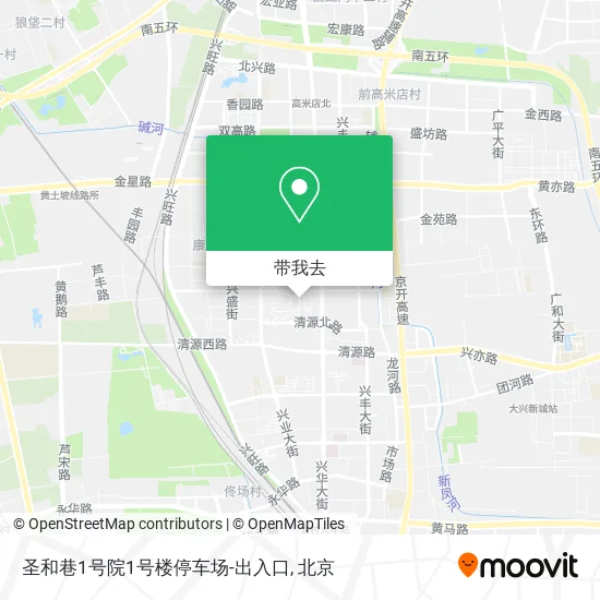 圣和巷1号院1号楼停车场-出入口地图