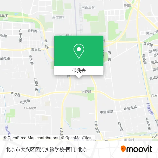 北京市大兴区团河实验学校-西门地图