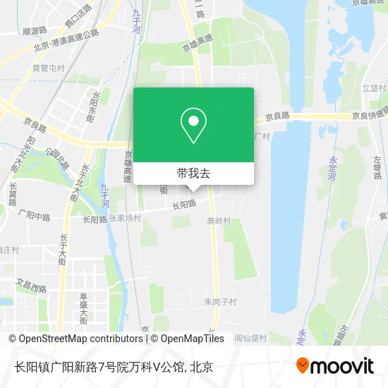 长阳镇广阳新路7号院万科V公馆地图