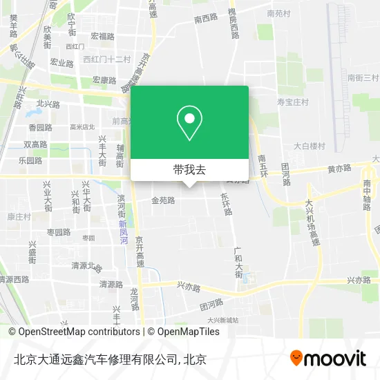 北京大通远鑫汽车修理有限公司地图