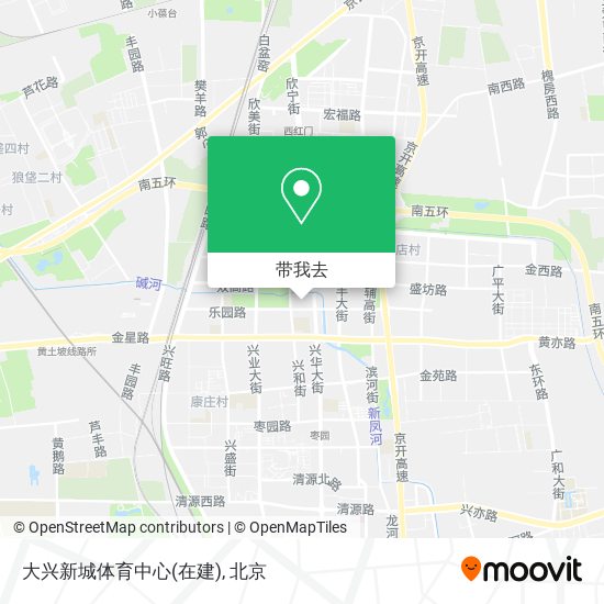 大兴新城体育中心(在建)地图
