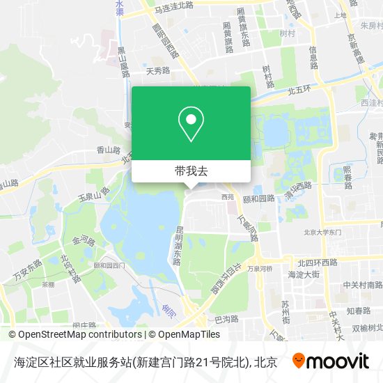 海淀区社区就业服务站(新建宫门路21号院北)地图