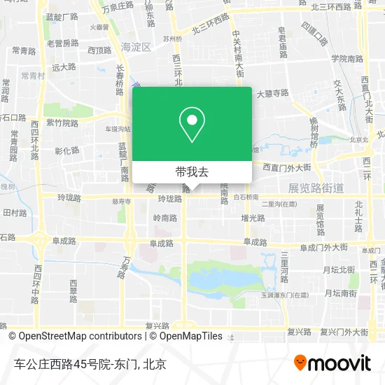 车公庄西路45号院-东门地图