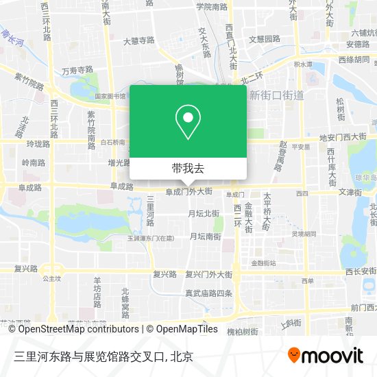 三里河东路与展览馆路交叉口地图