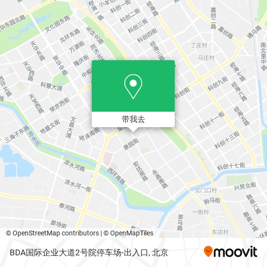 BDA国际企业大道2号院停车场-出入口地图