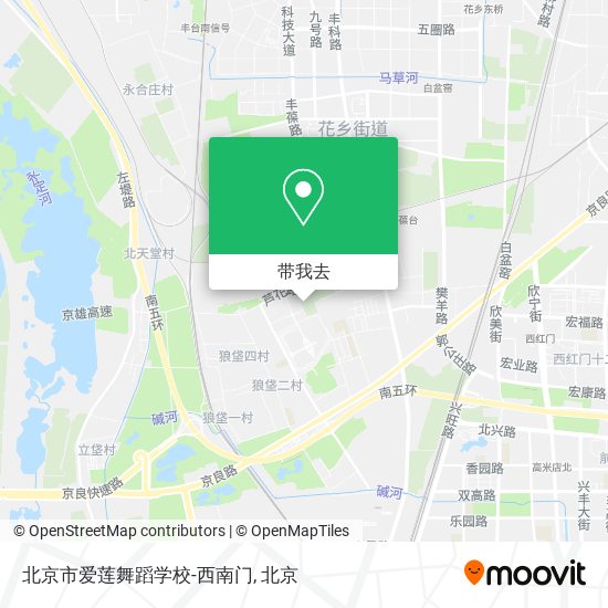 北京市爱莲舞蹈学校-西南门地图