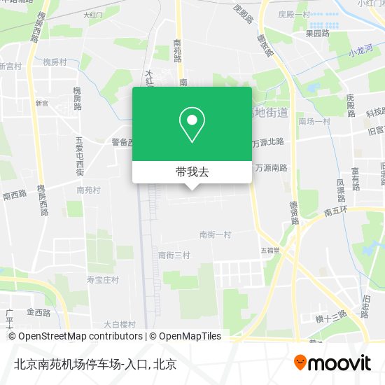 北京南苑机场停车场-入口地图