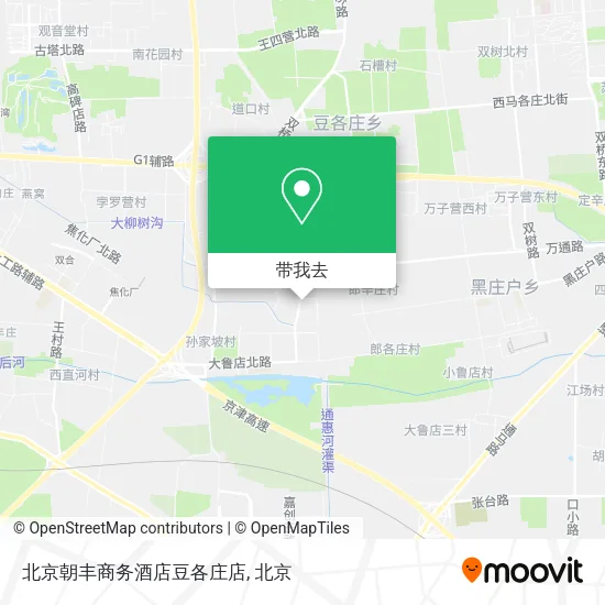 北京朝丰商务酒店豆各庄店地图