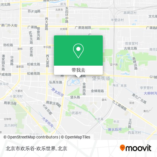北京市欢乐谷-欢乐世界地图
