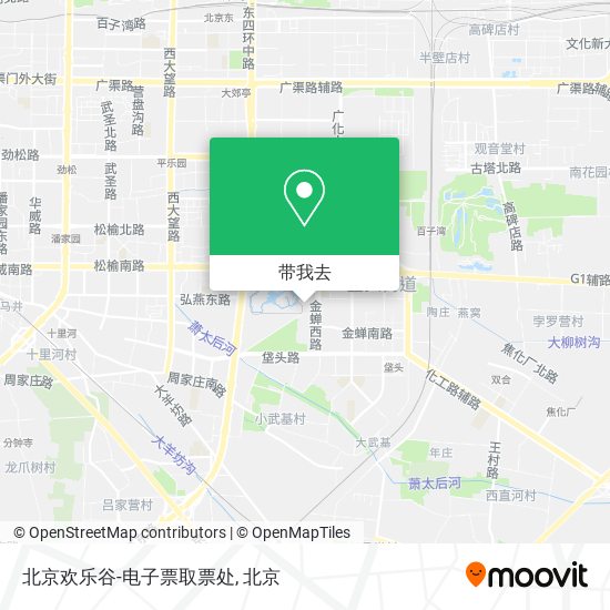 北京欢乐谷-电子票取票处地图